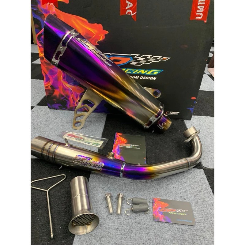 Knalpot GP RACING Titanium Xmax 300 / 350cc Asli