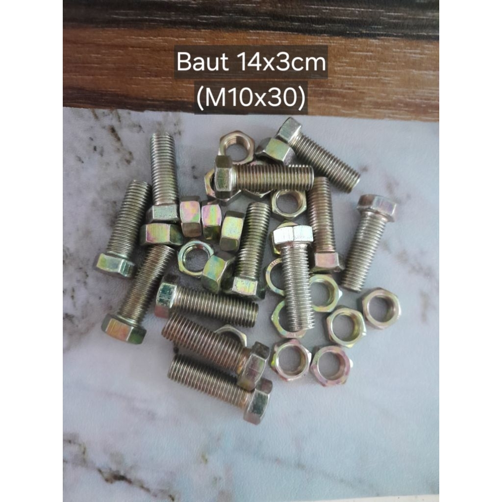 mur Baut kuning M10x30 baut 14x3cm