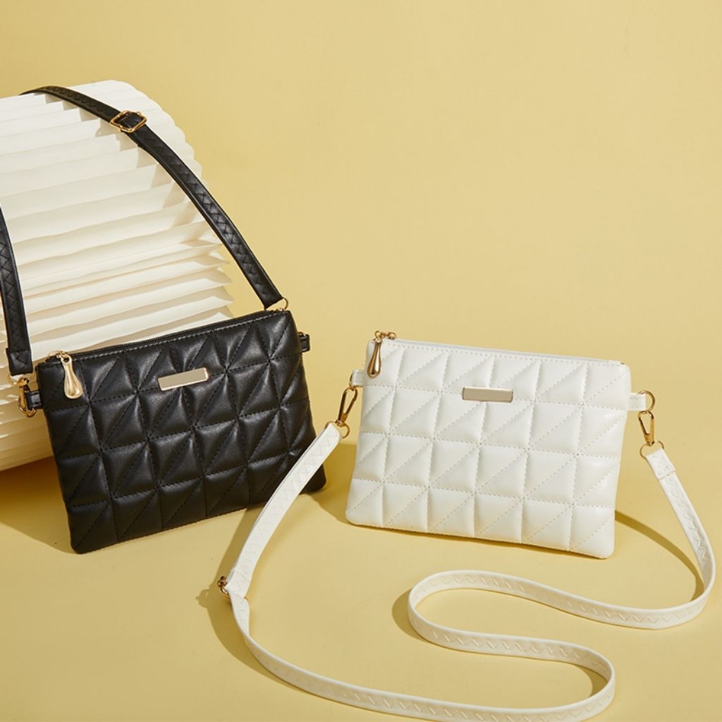 Tas selempang wanita Sabrina Dengan tali panjang Desain Elegan dan praktis