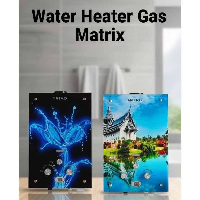 Water Heater Gas Tempered Glass Matrix