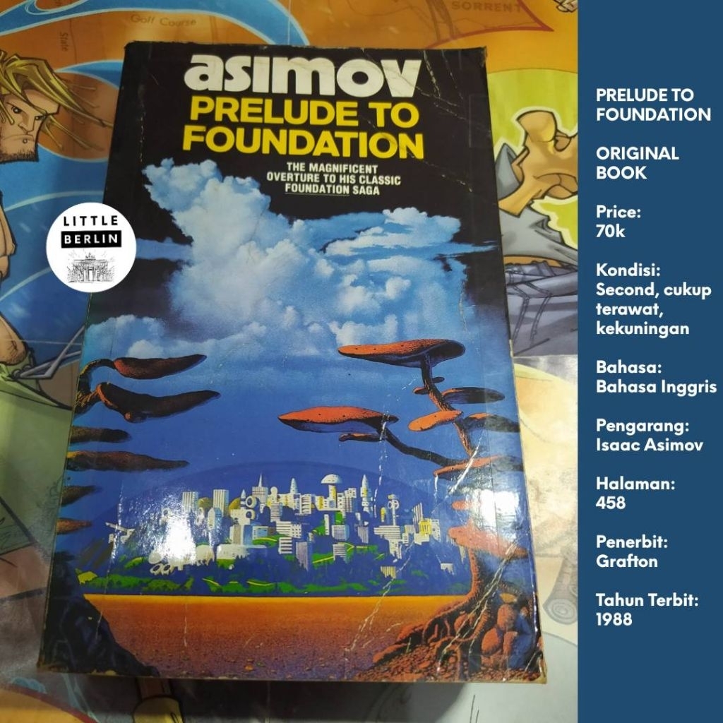 ORIGINAL Novel Isaac Asimov PRELUDE TO FOUNDATION Preloved Book 6 Foundation Series English Scifi Bo