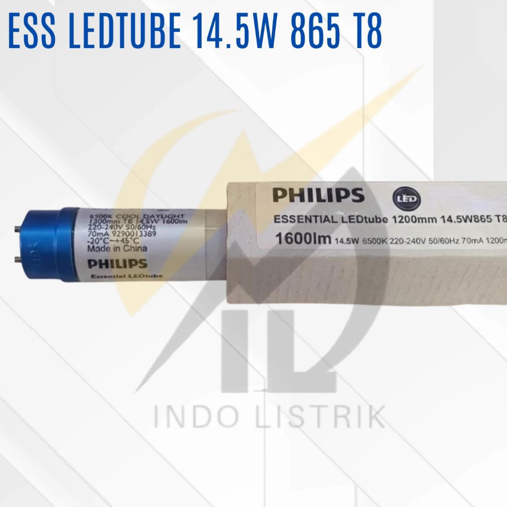 Lampu Philips TL Led 14.5w 6500K / Philips Essential Led Tube 14.5w 865 T8 Putih