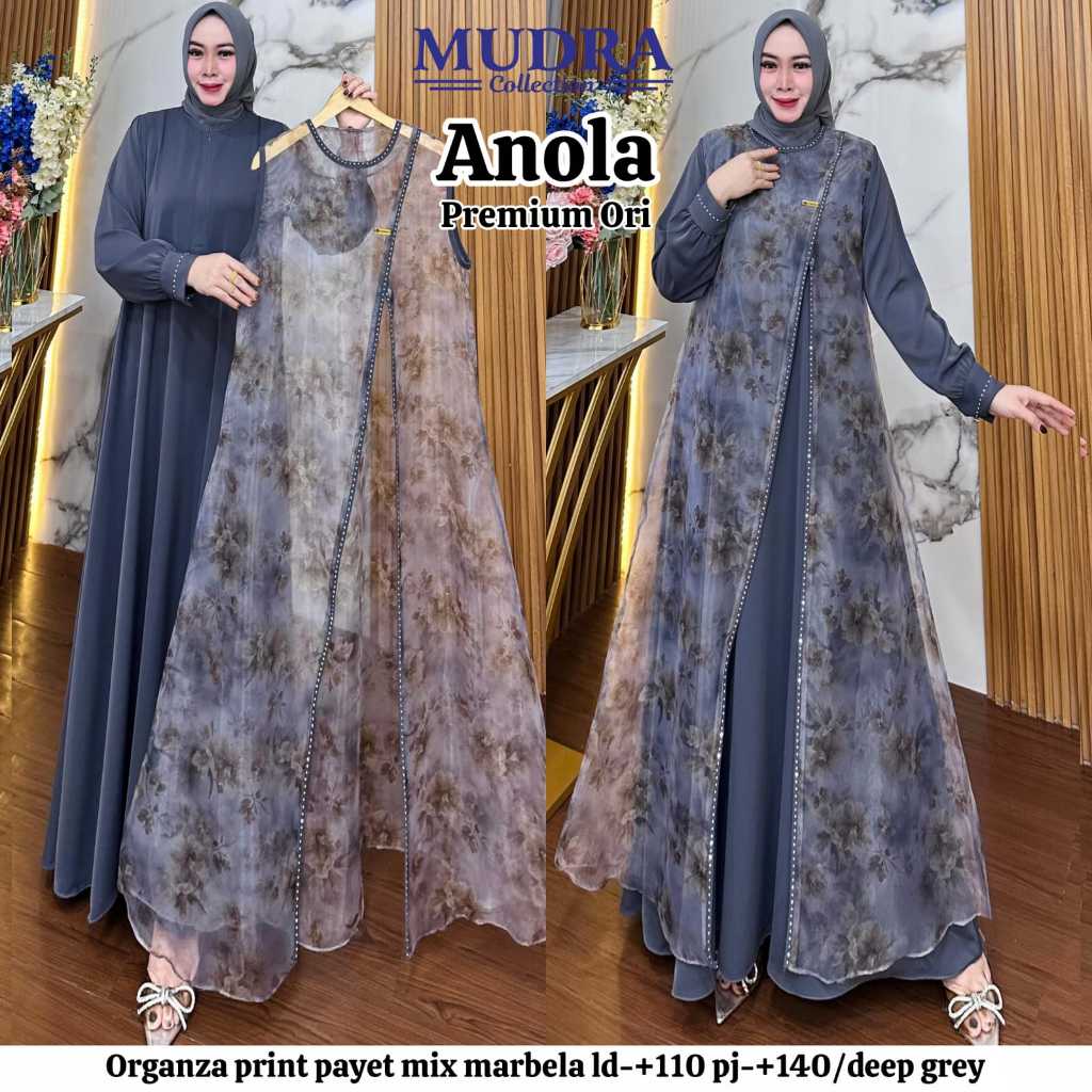 Gamis Mudra Collection / Gamis Terbaru / Gamis Wanita / Gamis Premium / Anola / Mudra Hijab