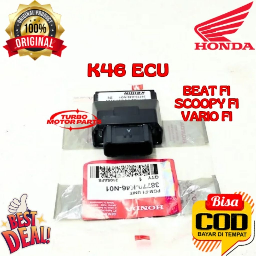 ECU ORIGINAL HONDA KODE K46, ECU BEAT FI, ECU SCOOPY FIT, ECU VARIO FI