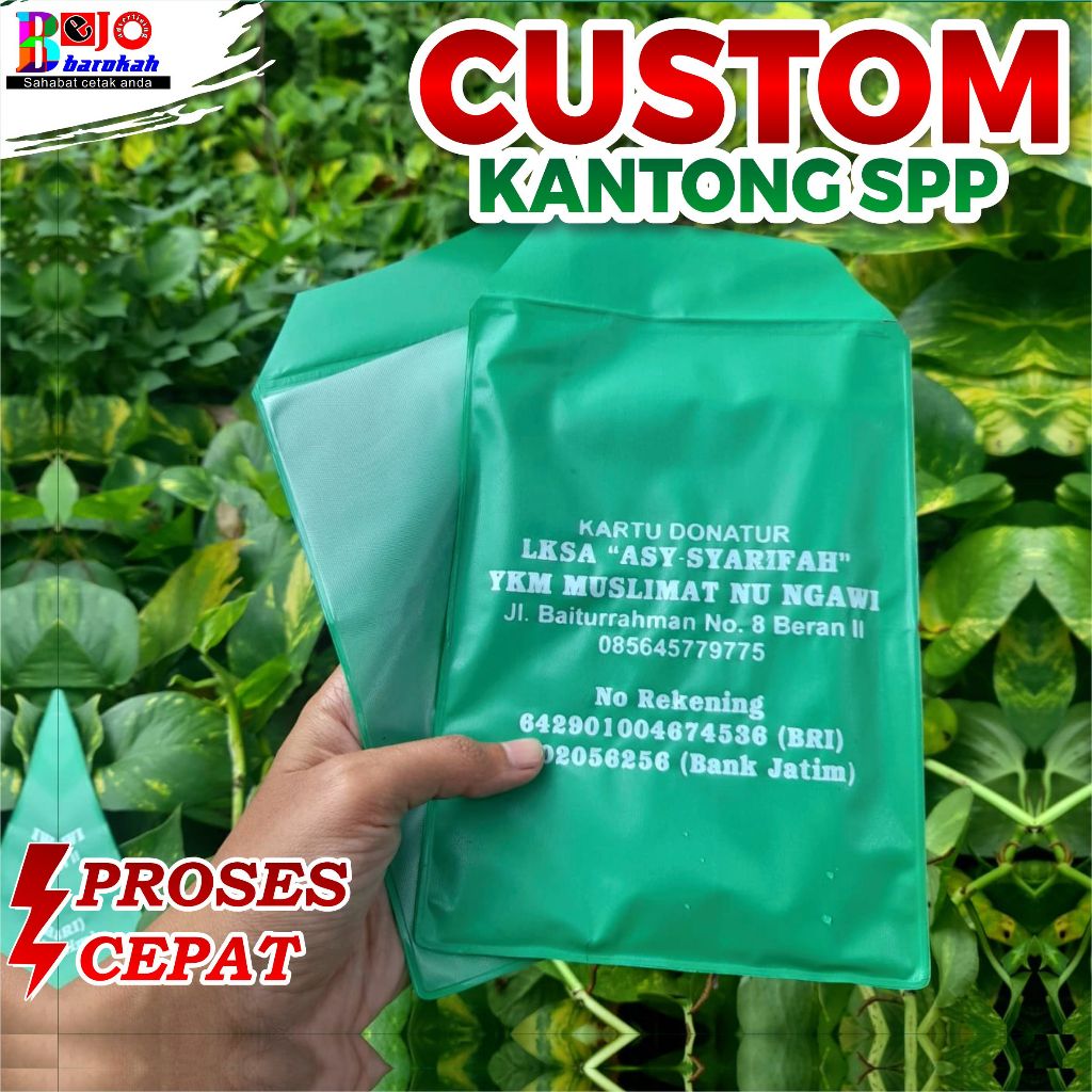 {CUSTOM} SABLON PLASTIK SPP | KANTONG IURAN | SABLON KANTONG PLASTIK SPP | BUKU TABUNGAN