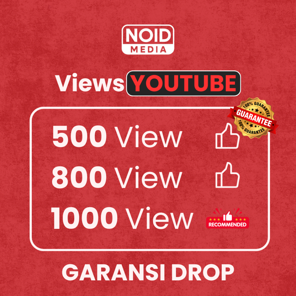 Jasa Tambah View YouTube Permanen | View YT Aman Non Drop Garansi Refil Extra Bonus