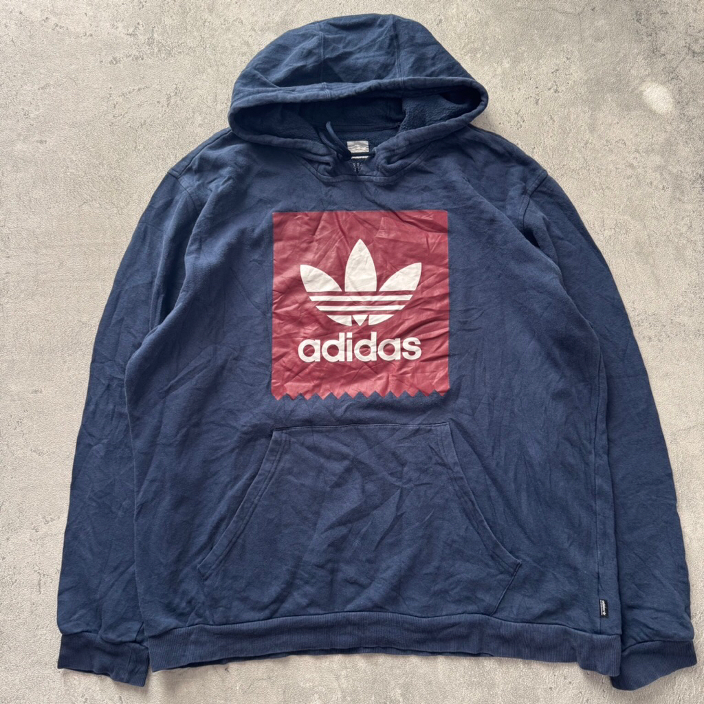Adidas Skateboarding Trefoil Logo Hoodie dark blue colour