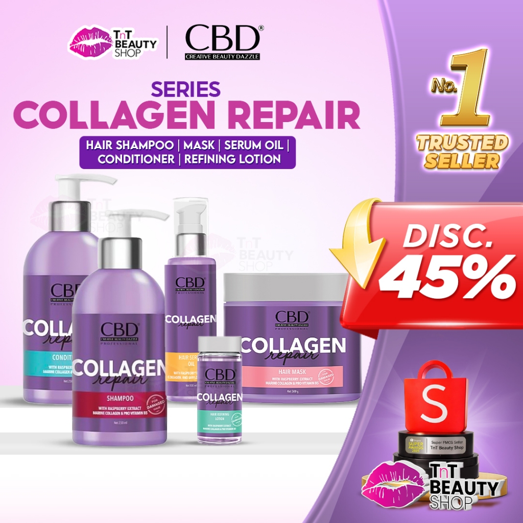 CBD Collagen Repair SERIES - Hair Shampoo - Hair Conditioner - Hair Mask | TnT Beauty Shop