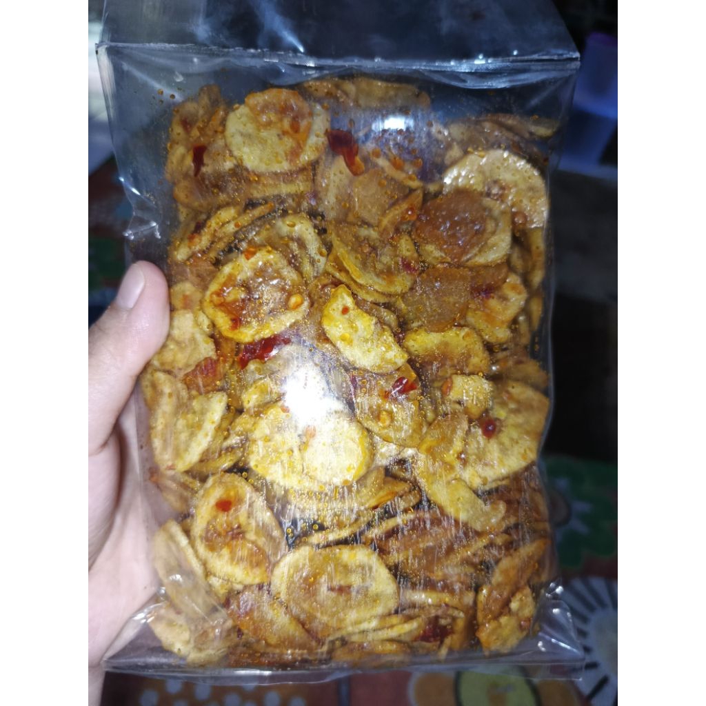 kripik pisang balado pedas manis