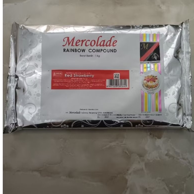 Coklat Batang Mercolade 1kg Rasa Red Strawberry