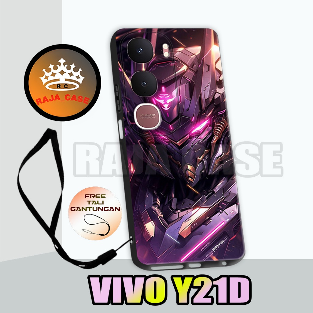 Rc19/Softase karet Hp VIVO Y21D - Motif Robot /case Hp  VIVO Y21D - casing  VIVO Y21D - Silikon  VIV
