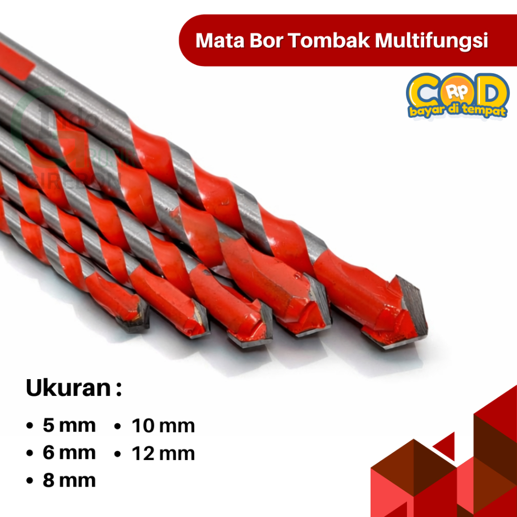 Mata Bor Lancip 5 - 12 mm Multifungsi Diamond Drill Bit Kayu Beton Kaca Keramik Besi Plastik