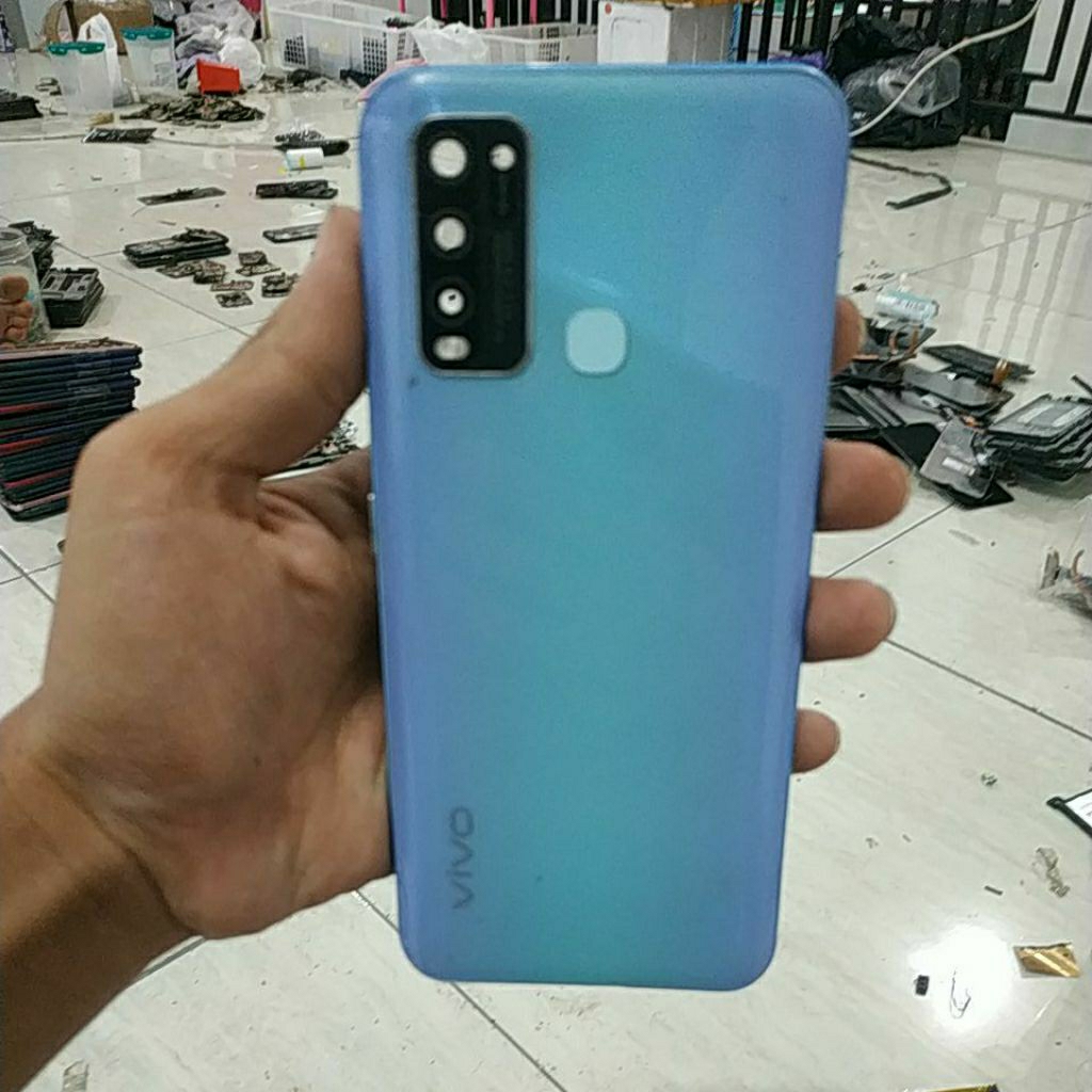 backdoor plus fingerprint bekas ori Vivo y50 tombol lengkap fisik cek gambar