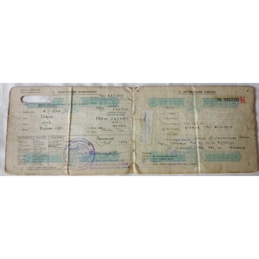 buku manual vespa super 76 d