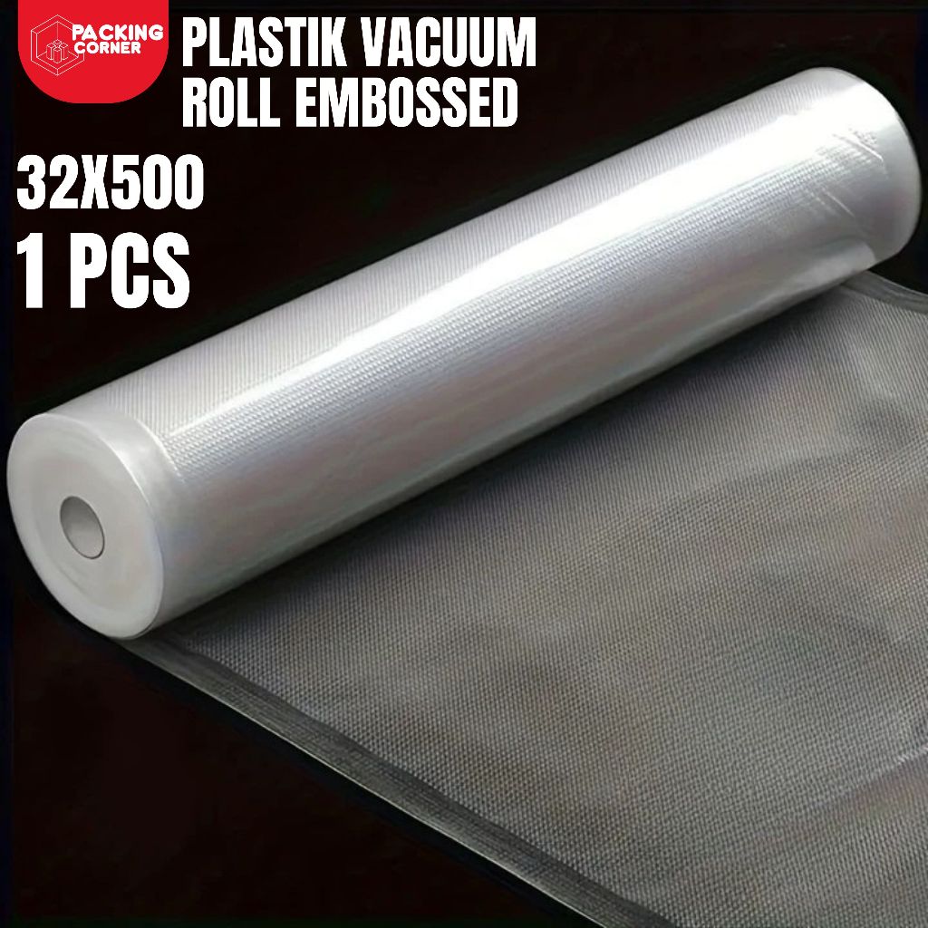Plastik Vacuum Roll Embossed 32X500 - Vacum Sealer Emboss Fresh Pack Pro