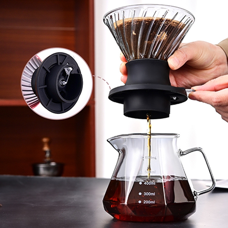 600mlCoffee Dripper Kopi v60 - Alat Kopi v60 Dripper Set Cangkir Filter Pintar - V60 Drip Pour Over 
