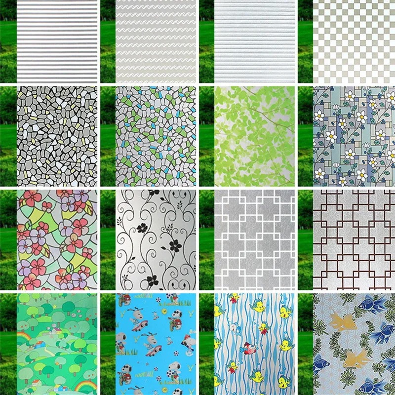 1 Roll Stiker Kaca Jendela Pintu Sunblast Motif