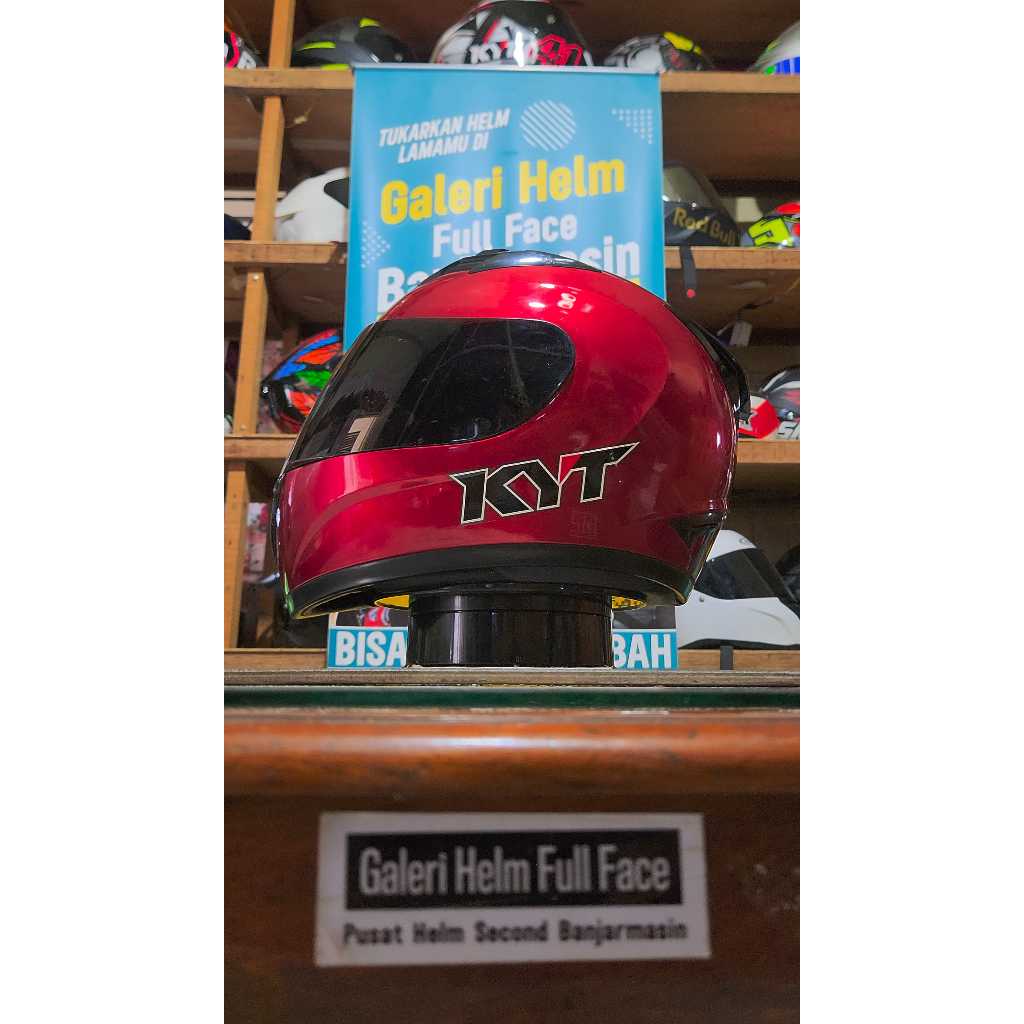 KYT R-10 MERAH MAROON SECOND