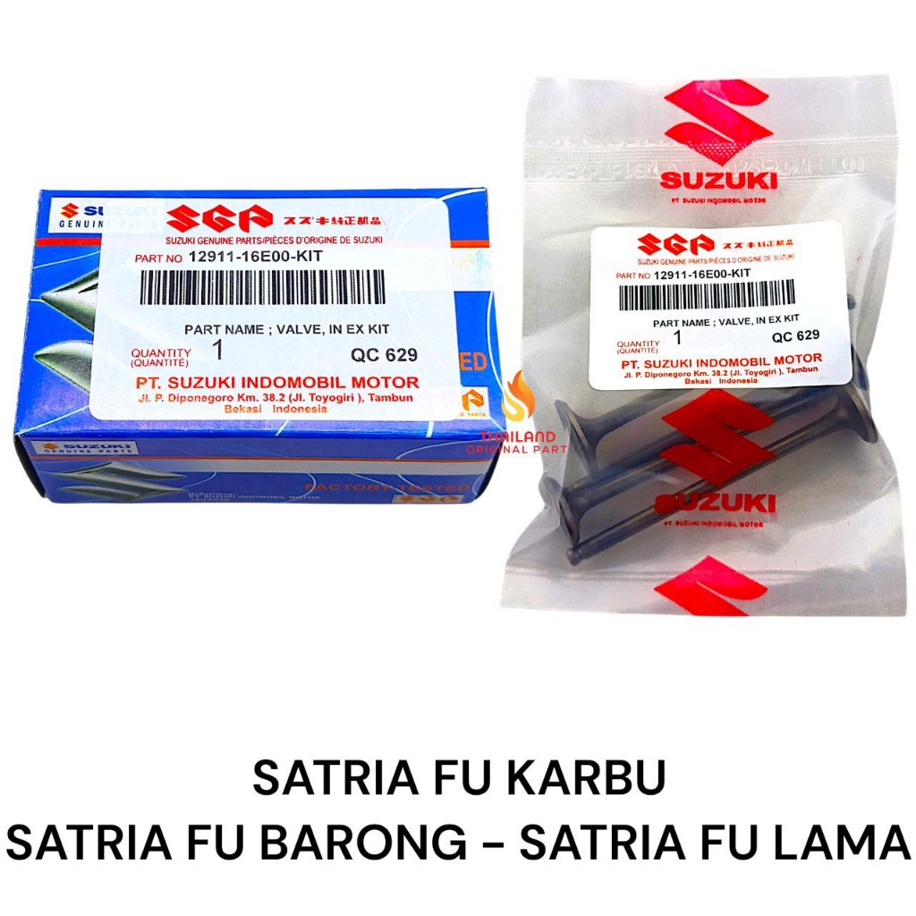 Original Klep Set Satria FU Karbu / Satria FU Barong / Satria Fu Lama 4 Batang 1 Set SGP KD629