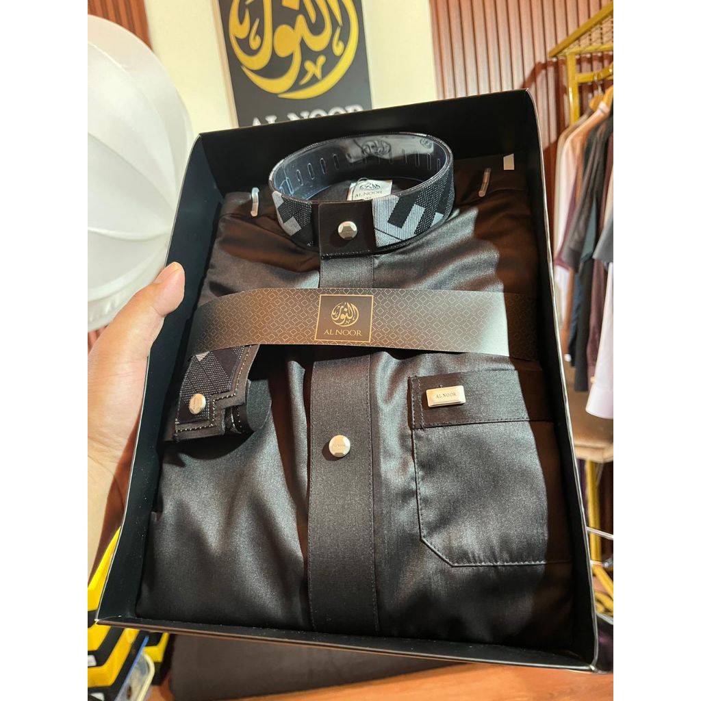 JUBAH ALNOOR REMAJA HITAM (COD JUBAH ALNOOR HITAM REMAJA) JUBAH LEBARAN HITAM BERKUALITAS