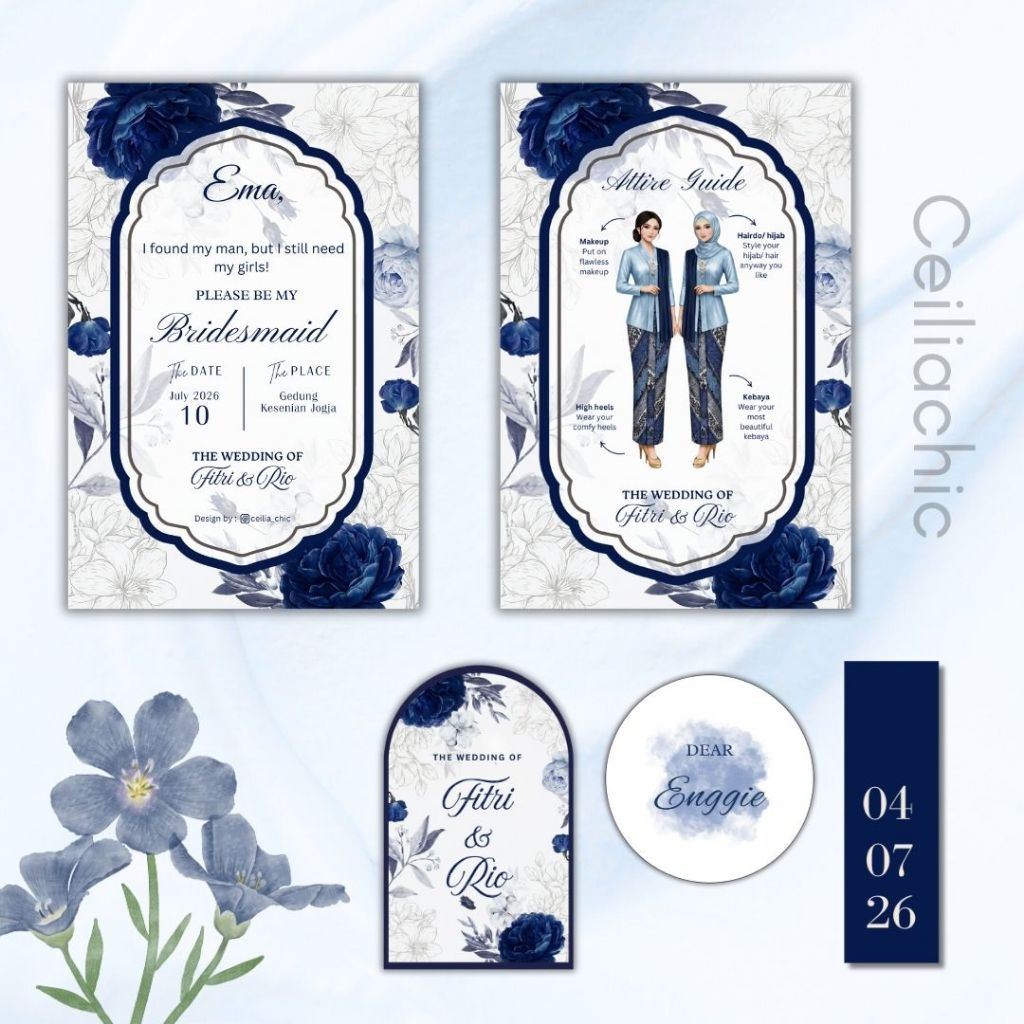 Custom Aesthetic Bridesmaid Card And Attire Guide