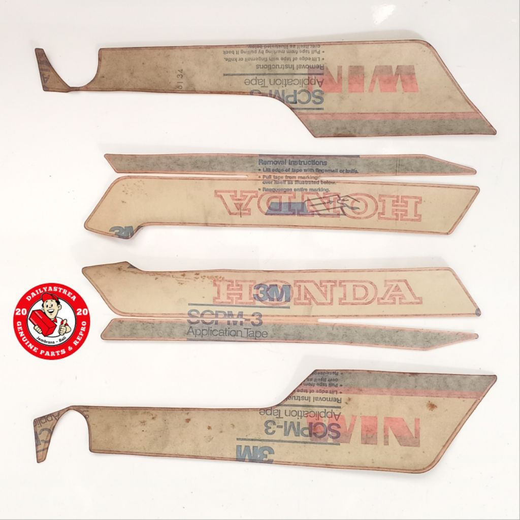 LIS LIST STICKER STIKER STRIPING BODY HONDA WIN 100 TAHUN TUA 1984 ORIGINAL ORI ASLI 3M