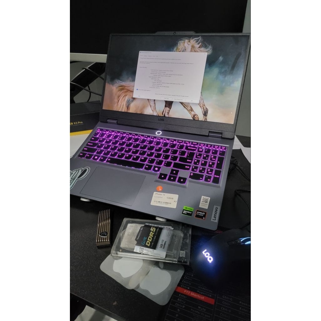 lenovo loq 15ahp19 rtx 4050 sudah upgrade