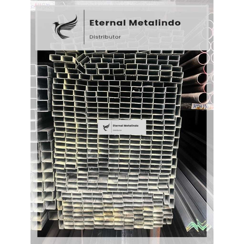 Besi Holo 3x6 Hitam Full / Hollow 3 x 6 Htm / Pipa kotak 30x60 Kuat Tahan Lama 6M