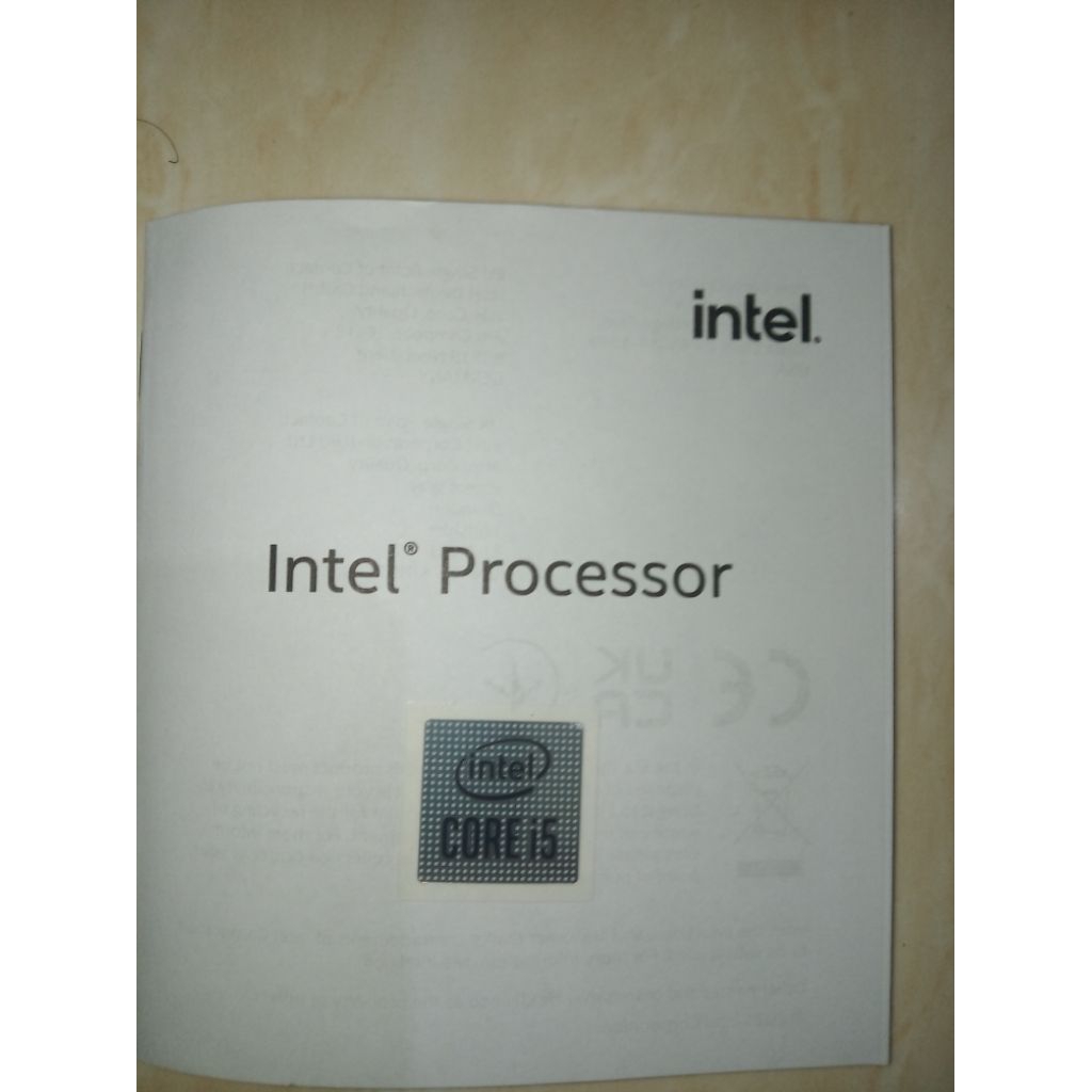 sticker processor intel core i5 ori