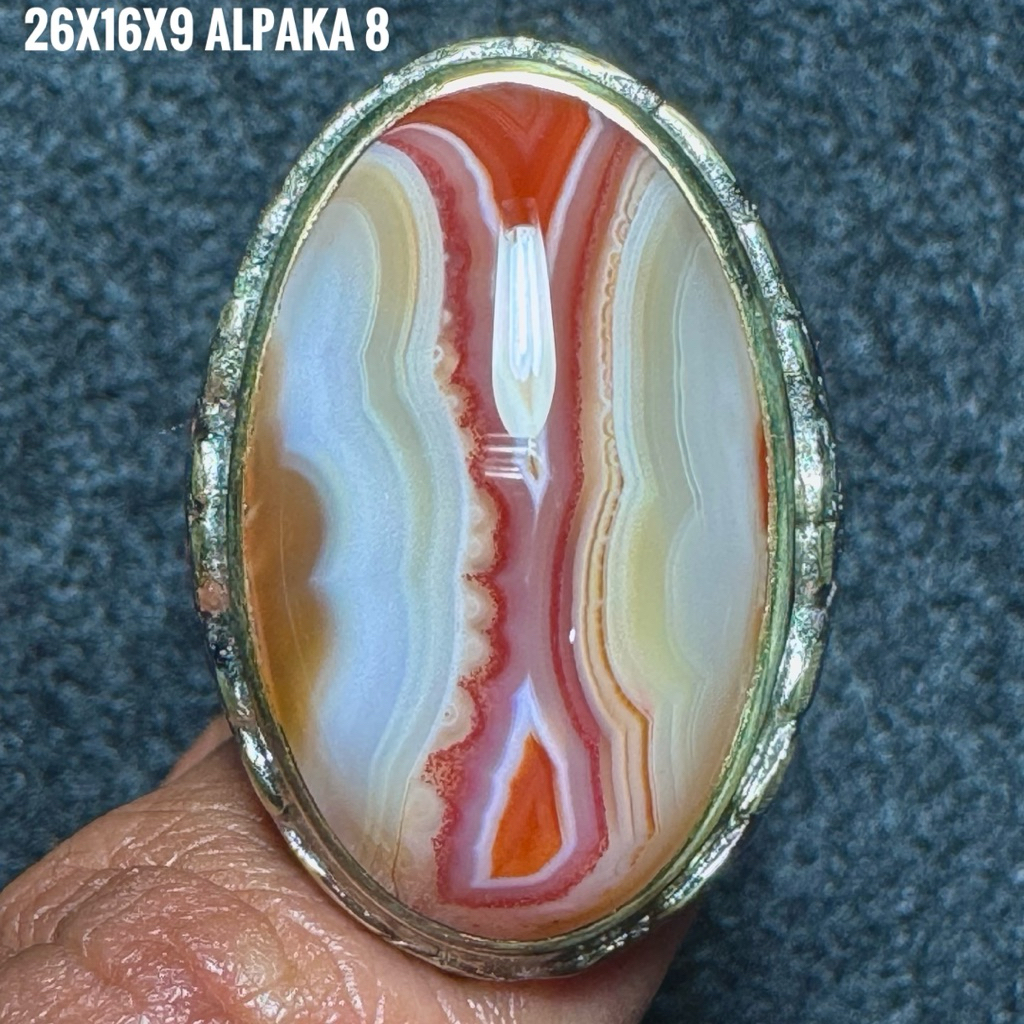 Cincin Batu Akik Natural Lam Alif