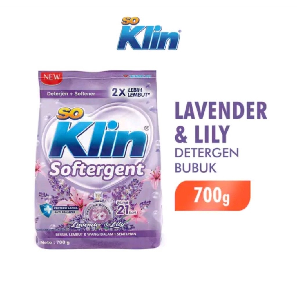 Soklin detergen bubuk lavender 770gr