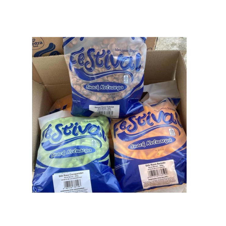 FESTIVAL Snack Stik 200gr Festival All Variant Rasa Balado Cocopanda Mix Bag
