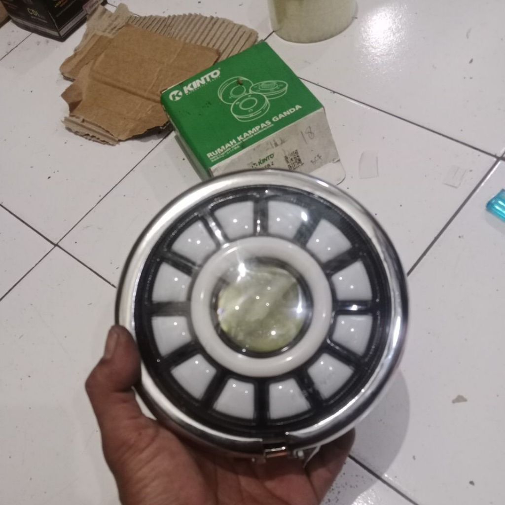 Lampu cb100 model daymaker full set batok lampu 5,75 inch biled daymaker super terang full set kepal