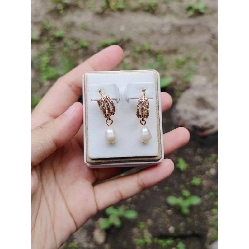 anting mutiara anting mutiara titanium anting mutiara lombok asli anting mutiara putih bulat anting 