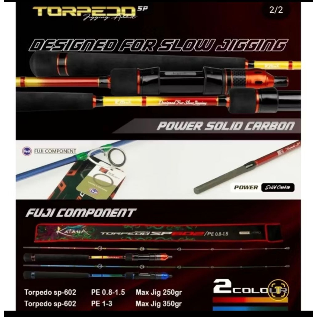 Joran Jigging Katana Torpedo Solid Carbon Fuji