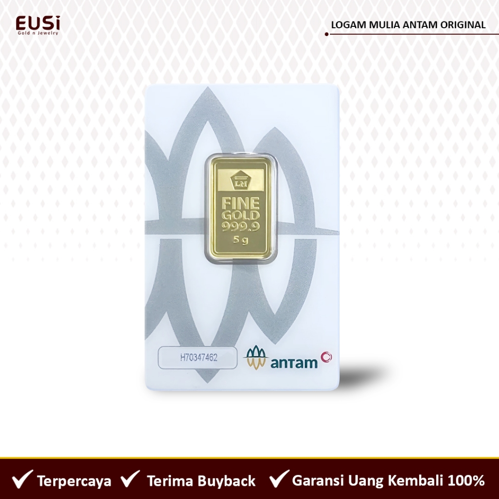 Eusi Jewelry Logam Mulia 5 Gram Redmark Emas Batangan Resmi Antam