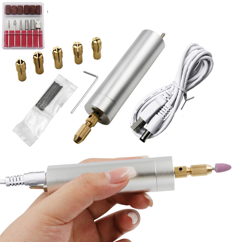 Mesin bor Mini Die Grinder / bor gerinda mini serbaguna Set Alat Gerinda Listrik Mini, Pemoles, Bor 