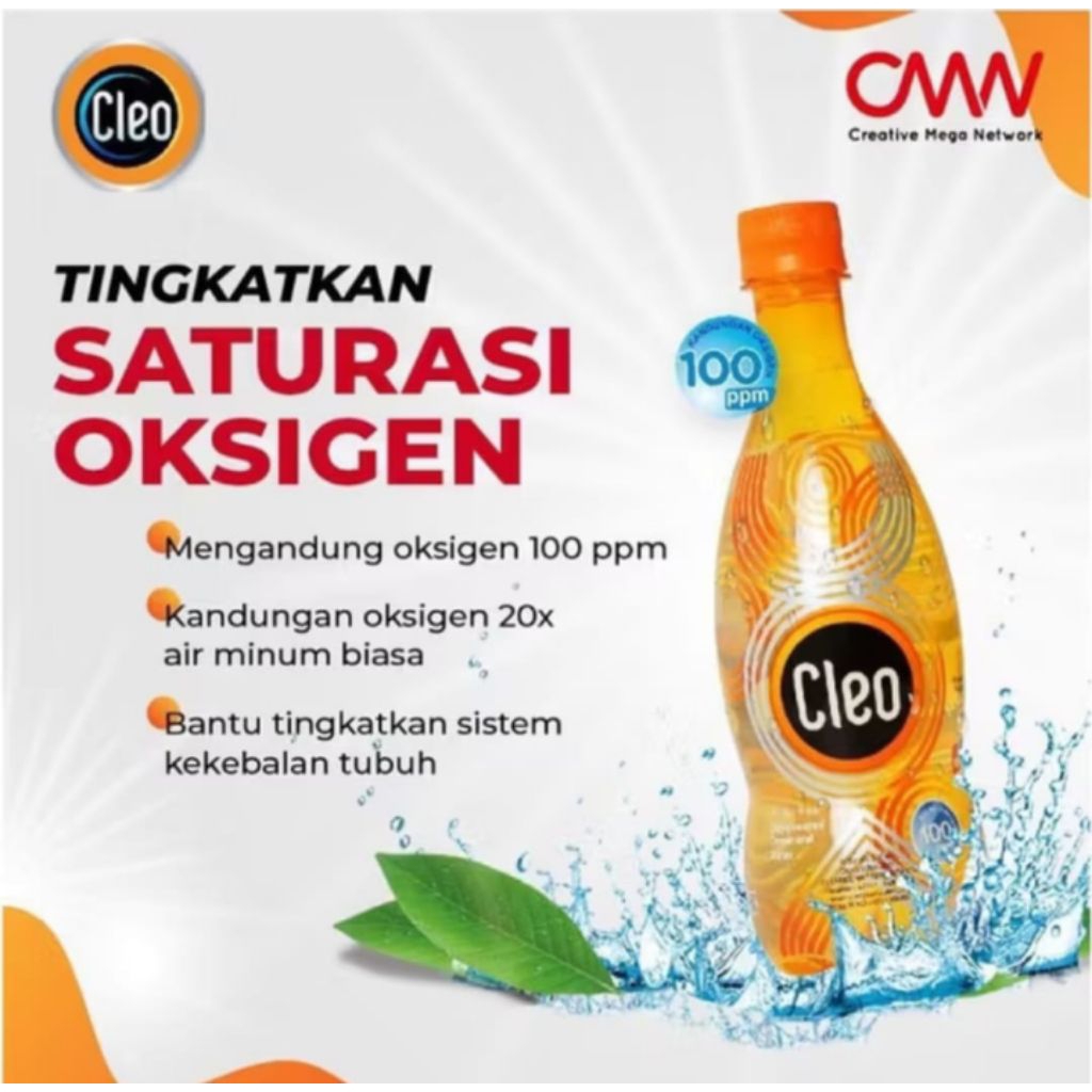 Cleo Oxygenated Water/ Air Oksigen 100 ppm/Exp Agt/ Oct 2026