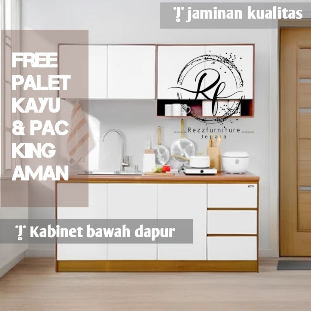 1set kabinet dapur bawah & atas
