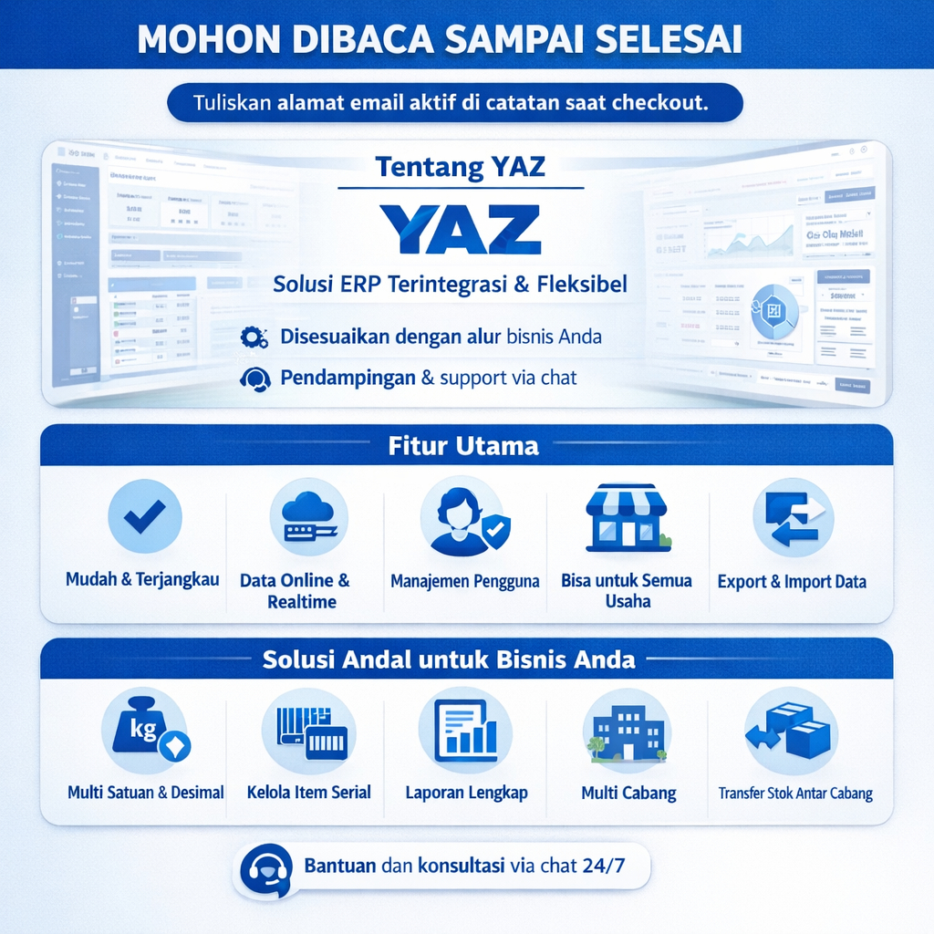 SOFTWARE KASIR UNTUK RETAIL - YAZ SOFTWARE