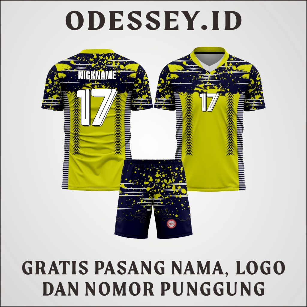Jersey baju volly gratis sablon nama + nomor dan sponsor jersey pria dan wanita full printing