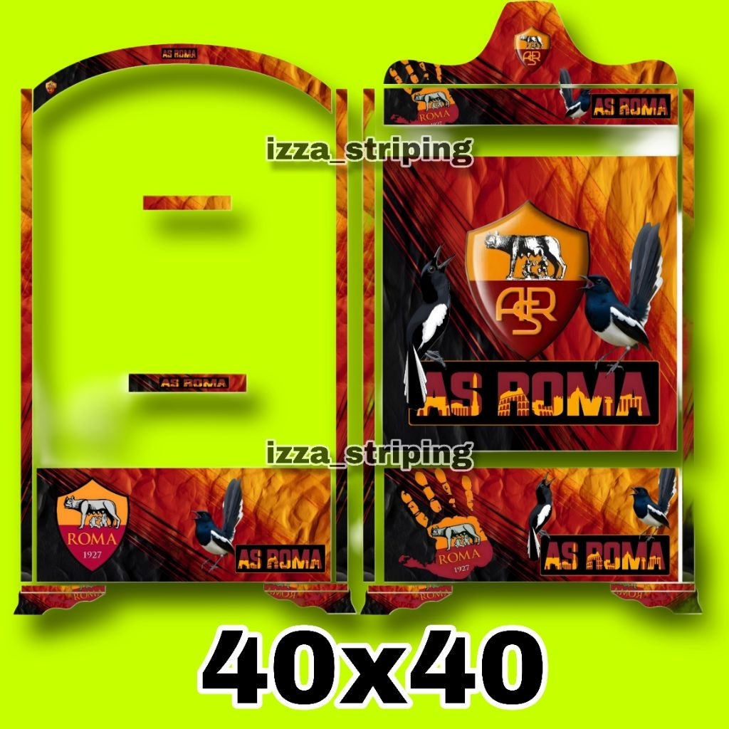 STIKER DECAL SANGKAR KOSAN UKURAN 40X40