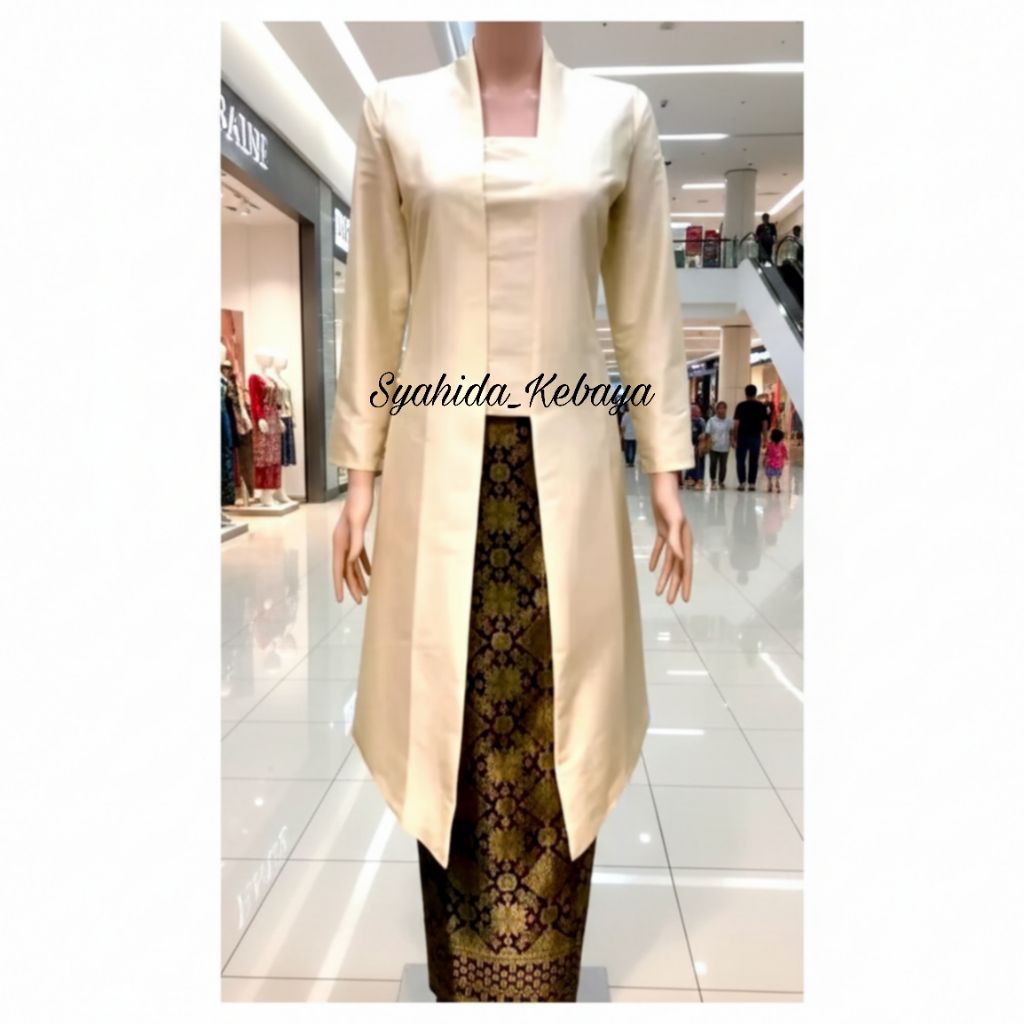 Termurah Atasan Kebaya Tunik Kutu Baru Tafeta Jumbo Polos Modern / Kebaya Kutu Baru / Kebaya Kutu Ba