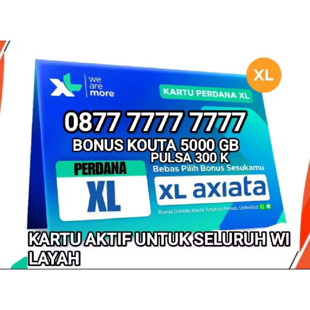 Terbaru Kartu XL Siap Pakai Kartu Cantik 12 Digit Bonus Kuota dan pulsa siap Pakai Bisa Di gunakan S