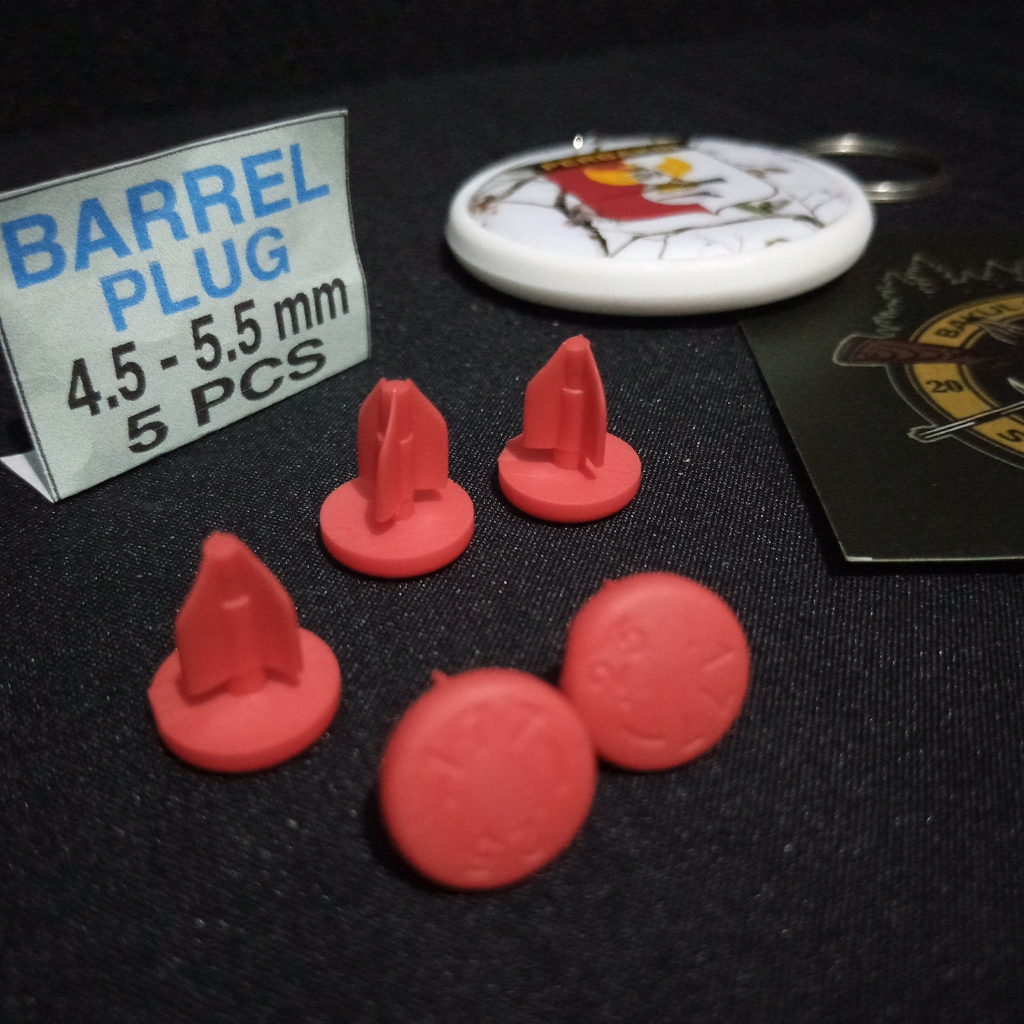 KARET TUTUP LARAS 4.5 MM DAN 5.5 MM ISI 5 MM / BARREL PLUG CAL 177 DAN CAL 22 (SC2520)