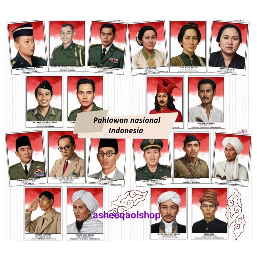 Poster Pahlawan Kemerdekaan Nasional Indonesia