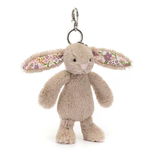 Jellycat Blossom Beige Bunny PETAL Bag Charm ORIGINAL