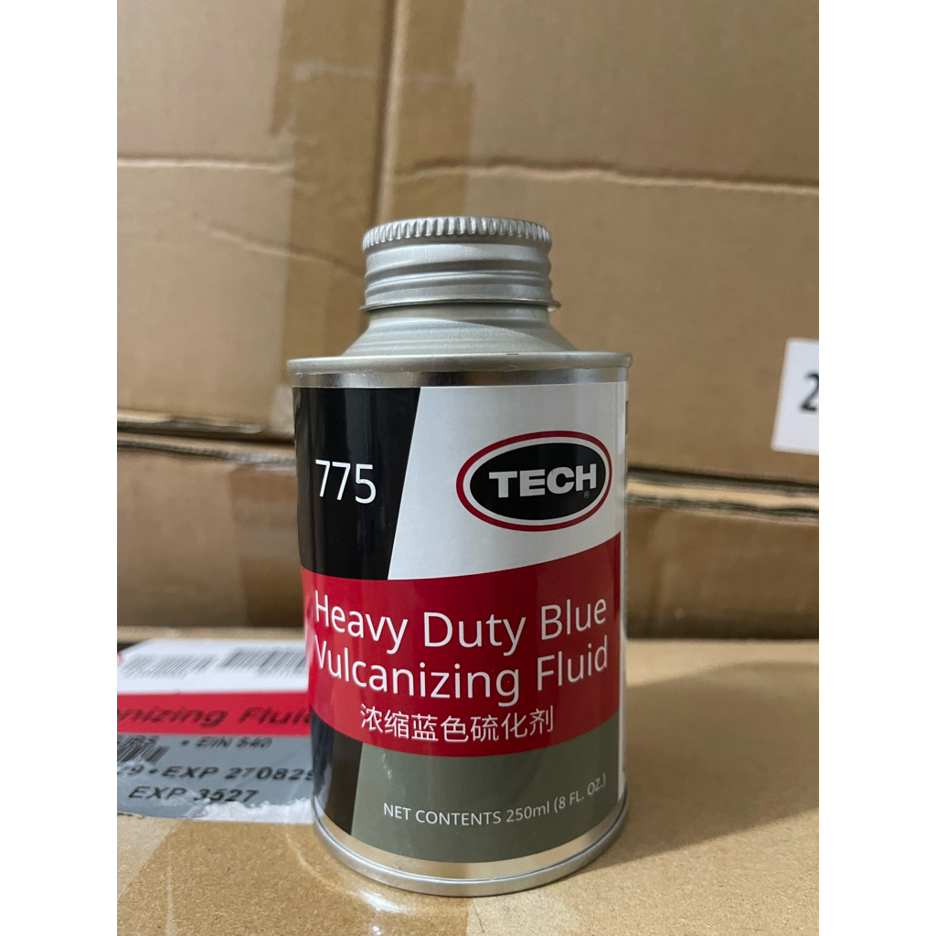 TECH 775 Heavy Duty Blue Vulcanizing Fluid. 250ML (1kaleng) Lem Tambal Ban