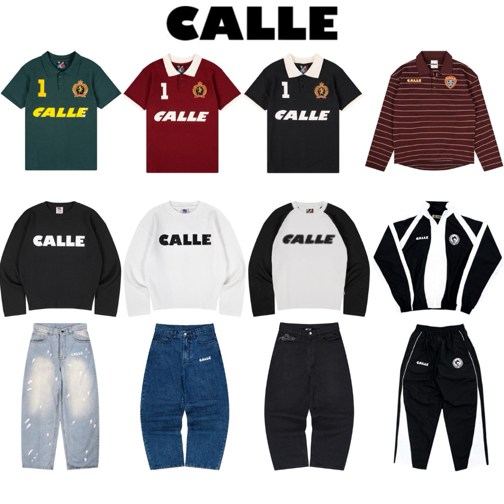 [CALLE DE LARACHE ORIGINAL 100%] - Calle Polo | Waffle | Tracktop | Trackpants | Denim Baggy Jeans