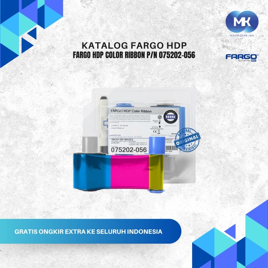 FARGO HDP COLOR RIBBON P/N 075202-056 ORIGINAL FOR PRINTER FARGO HDP 5000, FARGO HDP 5600 E-KTP